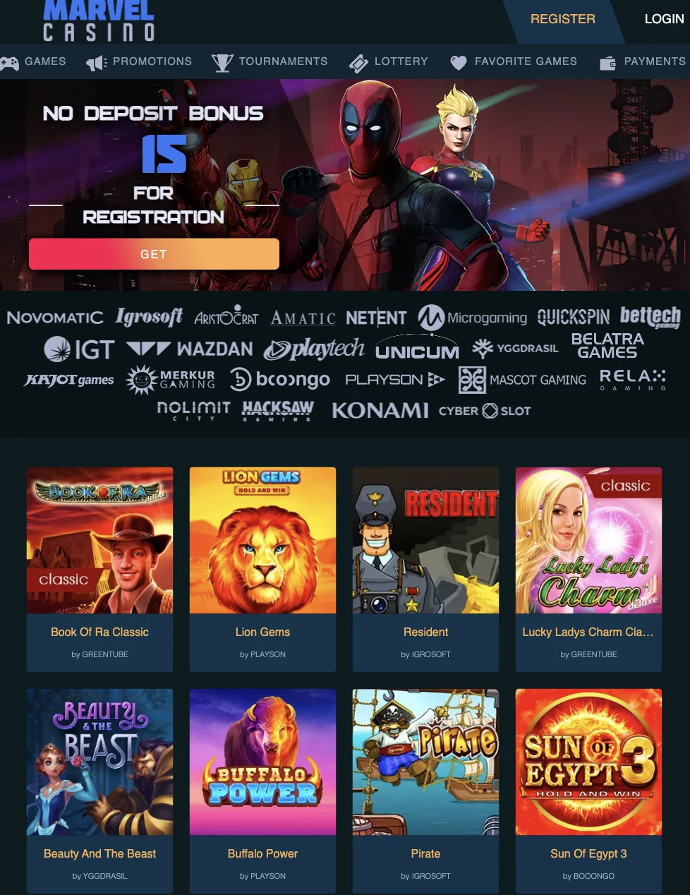 Spiel Marvel Casino
